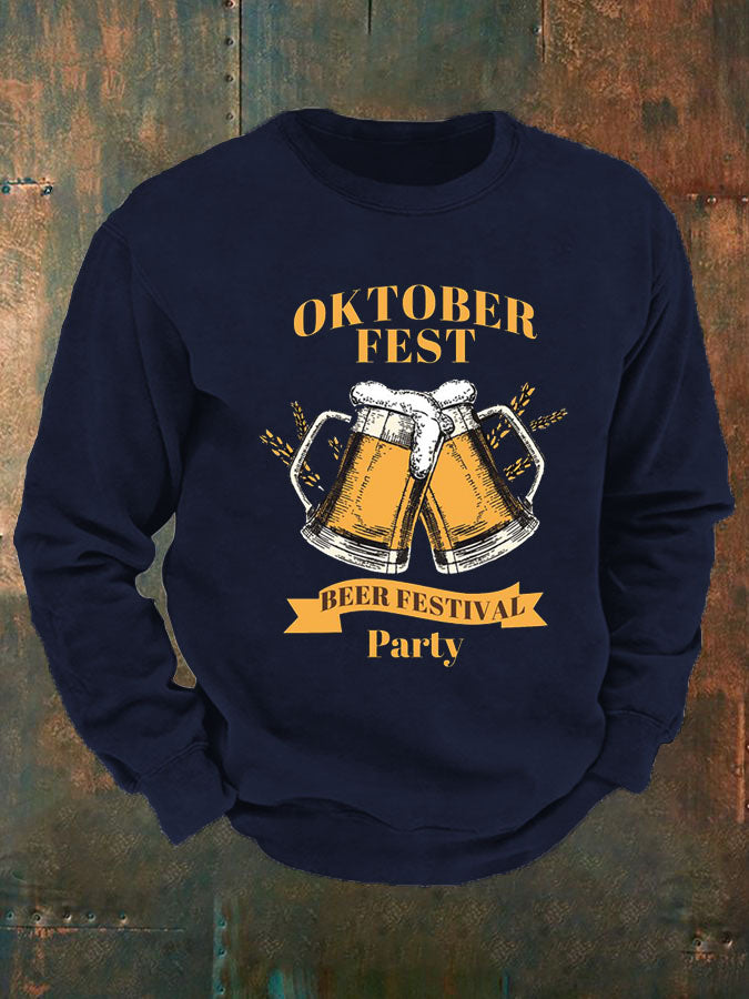 Men's CrewGerman Oktoberfest In Munich Print Sweatshirt