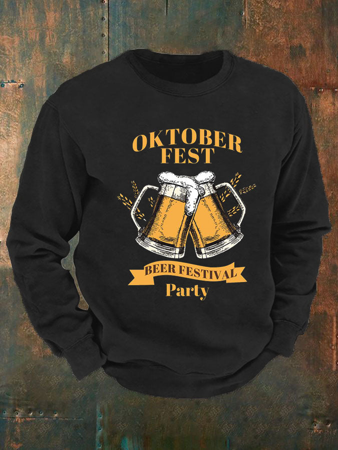 Men's CrewGerman Oktoberfest In Munich Print Sweatshirt