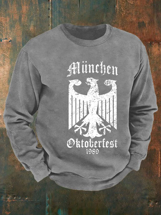 Men's CrewGerman Oktoberfest In Munich Print Sweatshirt