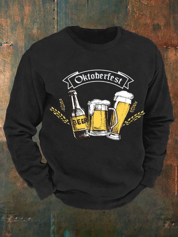 Men's CrewGerman Oktoberfest In Munich Print Sweatshirt