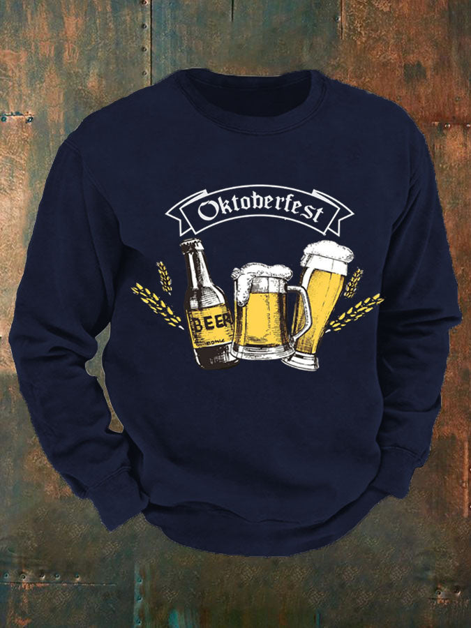 Men's CrewGerman Oktoberfest In Munich Print Sweatshirt