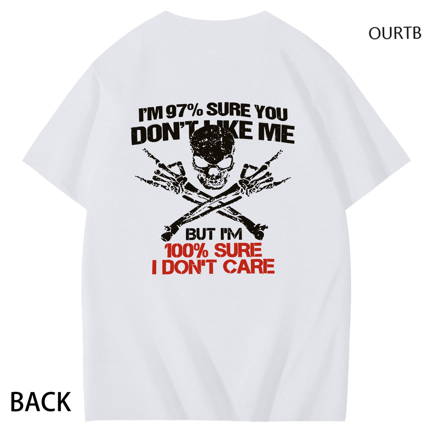 I‘m 97% Sure You Don't Like Me But I'm 100% Sure I Don't Care Generation X Est 1970 Funny Art Pattern Print T-Shirt