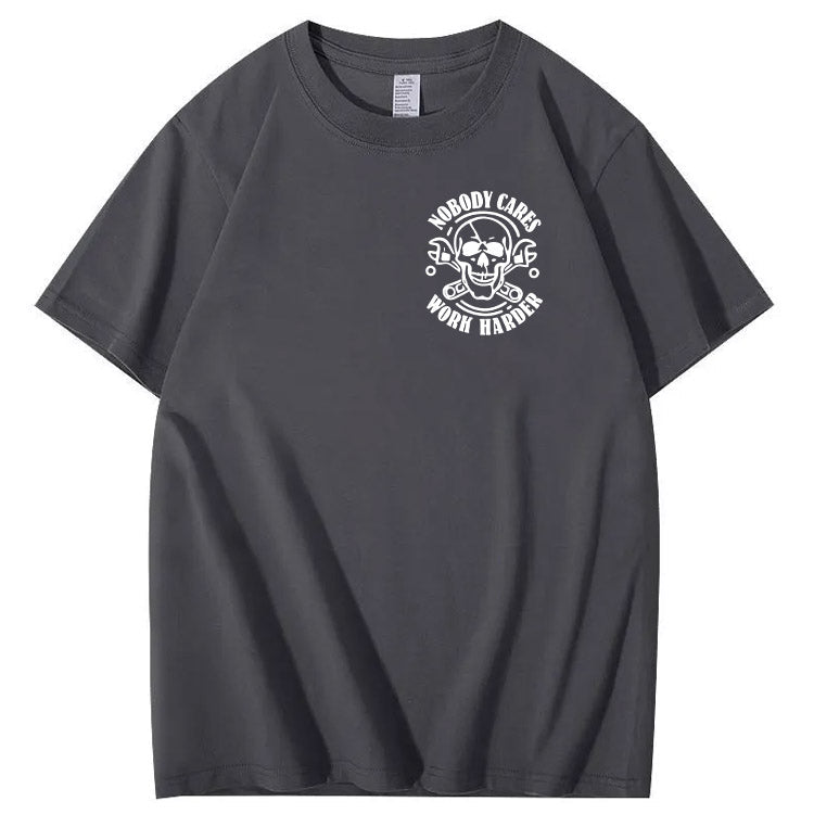 No One Owns You Shit Work Hard  Pattern Print 100%Cotton T-Shirt