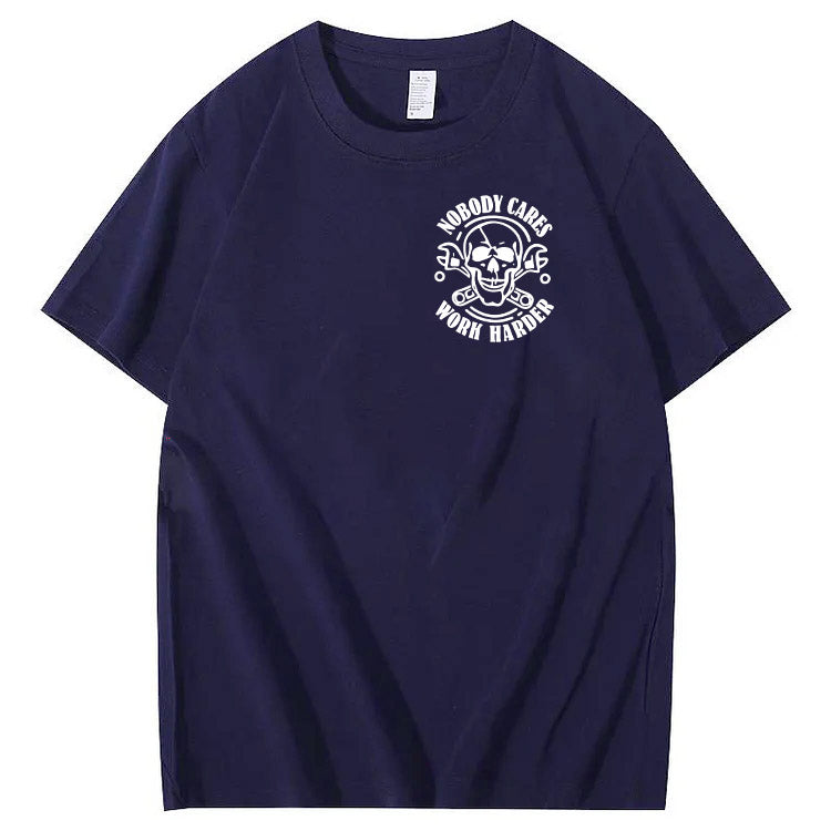 No One Owns You Shit Work Hard  Pattern Print 100%Cotton T-Shirt