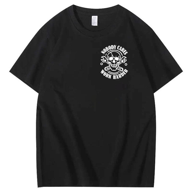 No One Owns You Shit Work Hard  Pattern Print 100%Cotton T-Shirt