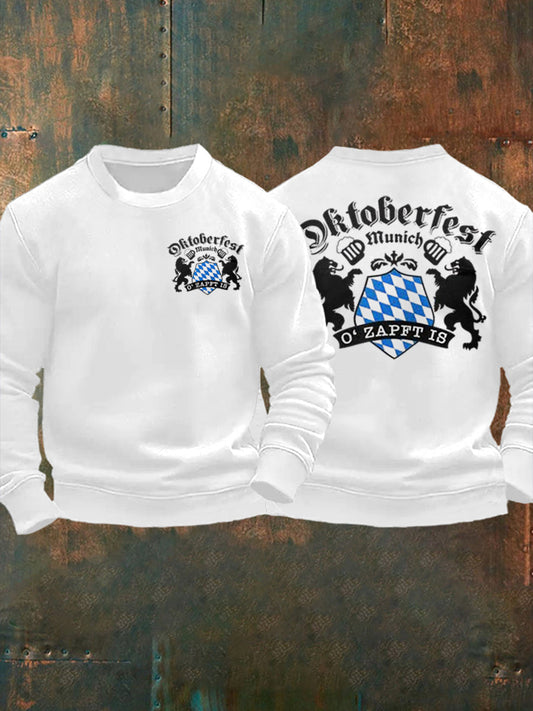 Men's Oktoberfest O'zapft Is Printed Long Sleeve Sweatshirt